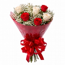 Buqu� 6 Rosas Amor e Paz