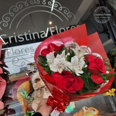 Buqu Tradicional 3 Rosas Vermelhas