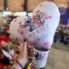 Kit Stitch & Angel com Caneca e Almofada