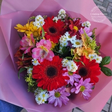 Gerberas com Flores do Campo