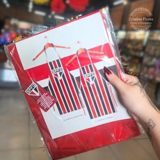 Avental S�o Paulo - Vermelho, Preto e Branco