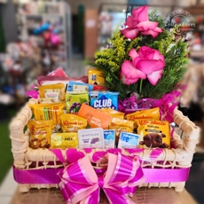 Cesta Caf� com Rosas 