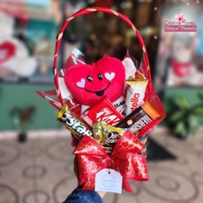 Mini Cestinha Eu te Amo Cora��o