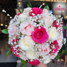 Buqu� de Noiva em Tons de Rosa 