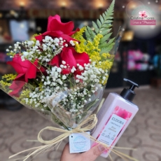 Buquezinho 3 Rosas com Creme Eudora