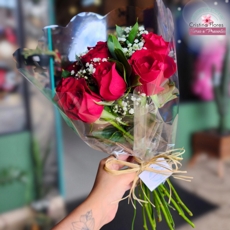 Ramalhete Discreto 10 Rosas Vermelhas