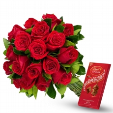 Mimo 18 Rosas e Lindt Tablete