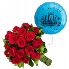 Mimo 18 Rosas com Balao 