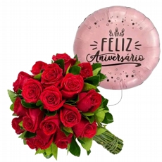 Mimo 18 Rosas com Balao 