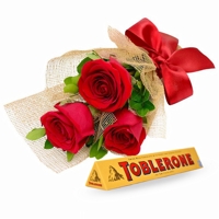 Trs Rosas Colombianas e Toblerone