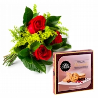 Buqu Rosas Vermelhas e Cookies Special