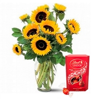 Surpresa em Girassis e Caixa Lindt Lindor