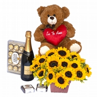 Girassis, Chandon, Ferrero Rocher e Urso