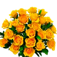 Buqu 24 Rosas Exportao Amarelas