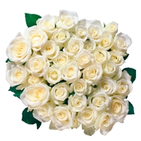 Buqu 40 Luxuosas Rosas Exportao Brancas
