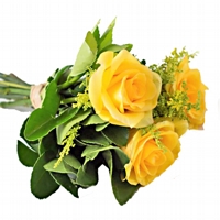 Bouquet 3 Beautiful Yellow Roses