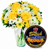 Vaso Mix Flores  e Cookies Butter Royal British