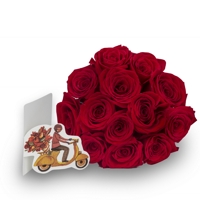 Buque de Rosas Colombianas Vermelhas - Levo para Você