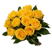 Buque de Rosas Nacionais Amarelas com 12