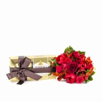 Buque de Flores - Amor com Ferrero Rocher 