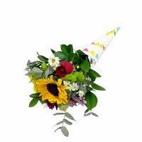 Cone Mix de Flores - Feliz Aniversário