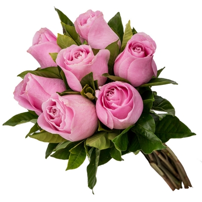 Buque de Rosas Nacionais Cor de Rosa com 7 | Flores Vip