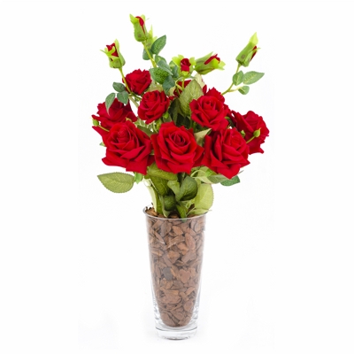 Flores Artificiais - Arranjo de Rosas Vermelhas
