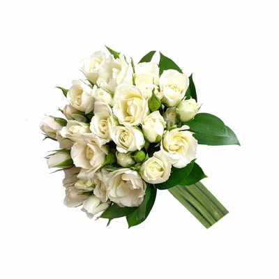 Buque de Flores Mini Rosas brancas