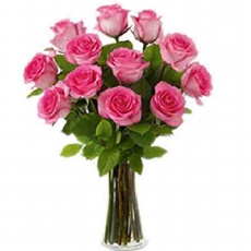 Arranjo de 12 Rosas rosas Ternura