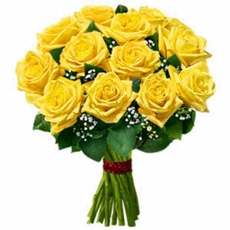 Buqu de Rosas Amarelas Chuva Dourada