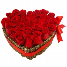 Corao de Rosas Vermelhas Apaixonado