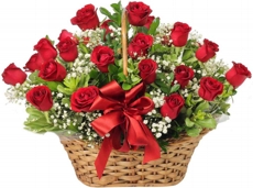 Cesta de Rosas Vermelhas