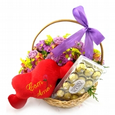 Cesta de Flores Doce Amor