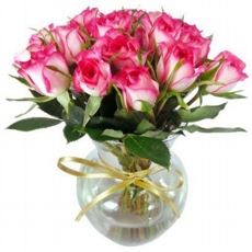 Arranjo de 20 Mini Rosas Pink