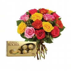 Buqu Arco-ris Com Ferrero