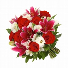 Buqu de Lindas Rosas Colombianas e Lrios