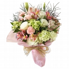 Buqu de Flores com Tons Rosa Charme