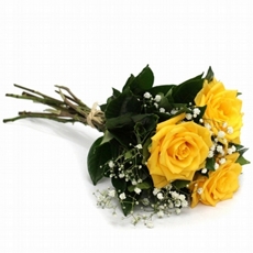 Buqu Com 3 Trs Rosas  Amarelas