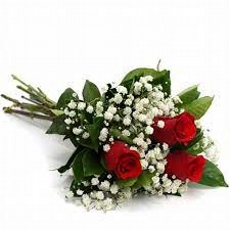   Buqu com 3 rosas Vermelhas 