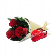 Buqu 3 Rosas Colombianas e Lindt