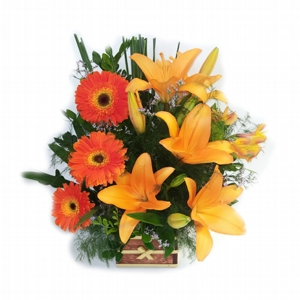 Arranjo de Flores Nobre Laranja