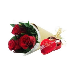 Buqu 3 Rosas Colombianas e Lindt