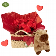 Begnias na Bolsinha de Palha e Capivara