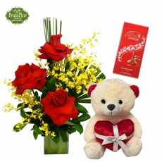 Rosas Colombianas, Ursinho e Chocolate Suo