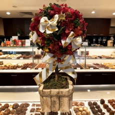 Topiara Natalina em Pea de Madeira 