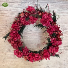 Guirlanda Hort�nsia Vermelha 