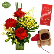 Rosas Colombianas, Chaveiro Capivara e Chocolate Su��o