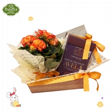 Cesta de P�scoa Encanto Beg�nia e Ovo Vidolce Avel� 