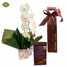 Combo Celebra��o Orqu�dea, Vinho e Ovo Vidolce 