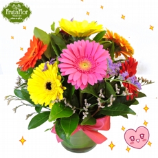 Arranjo de G�beras Coloridas 